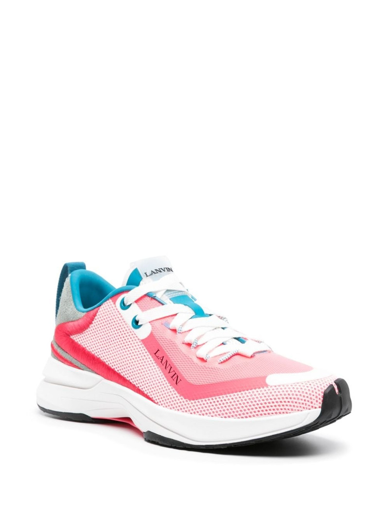 Lanvin L-i panelled mesh sneakers outlook