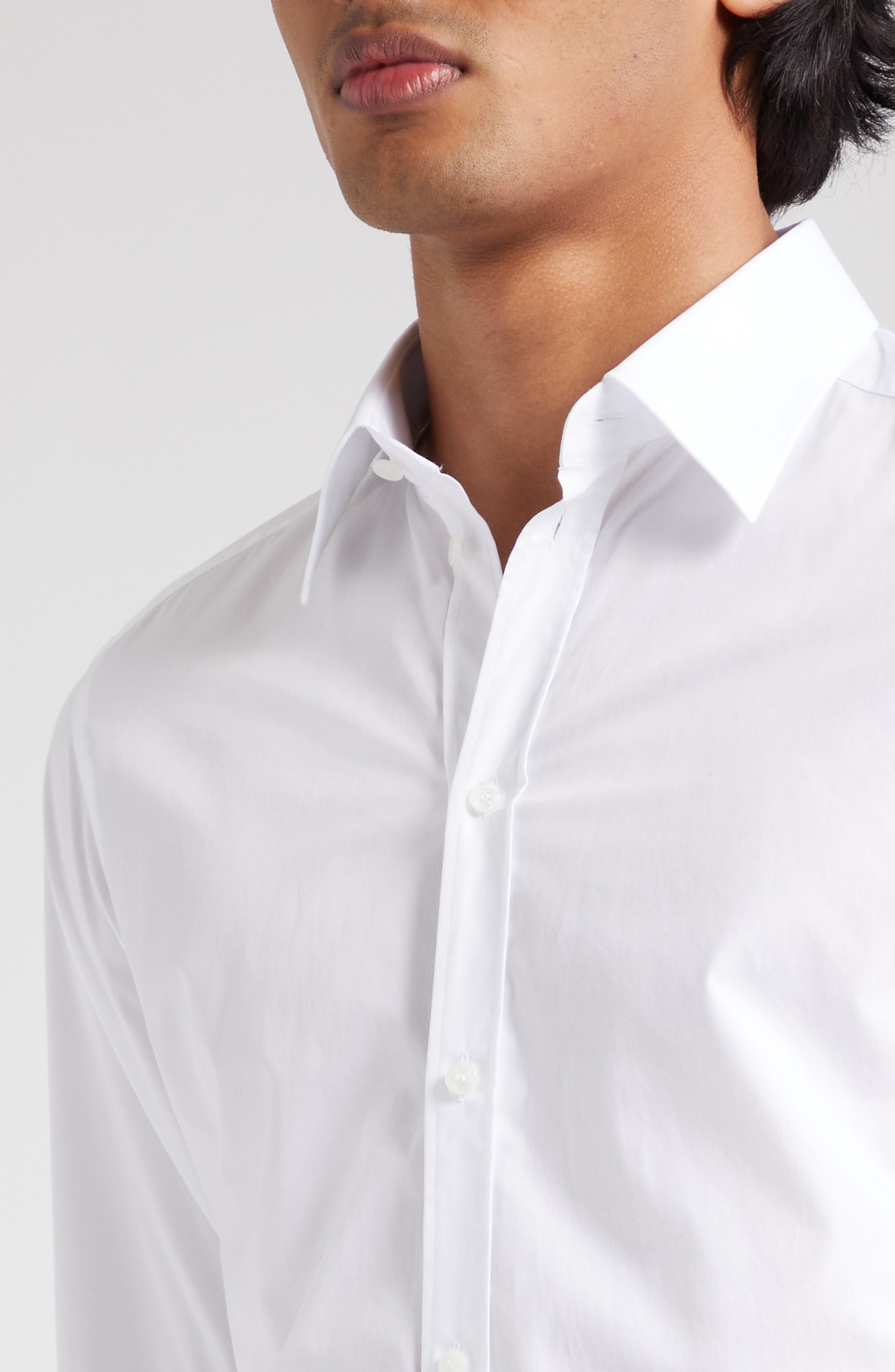Cotton Poplin Button-Up Shirt - 4