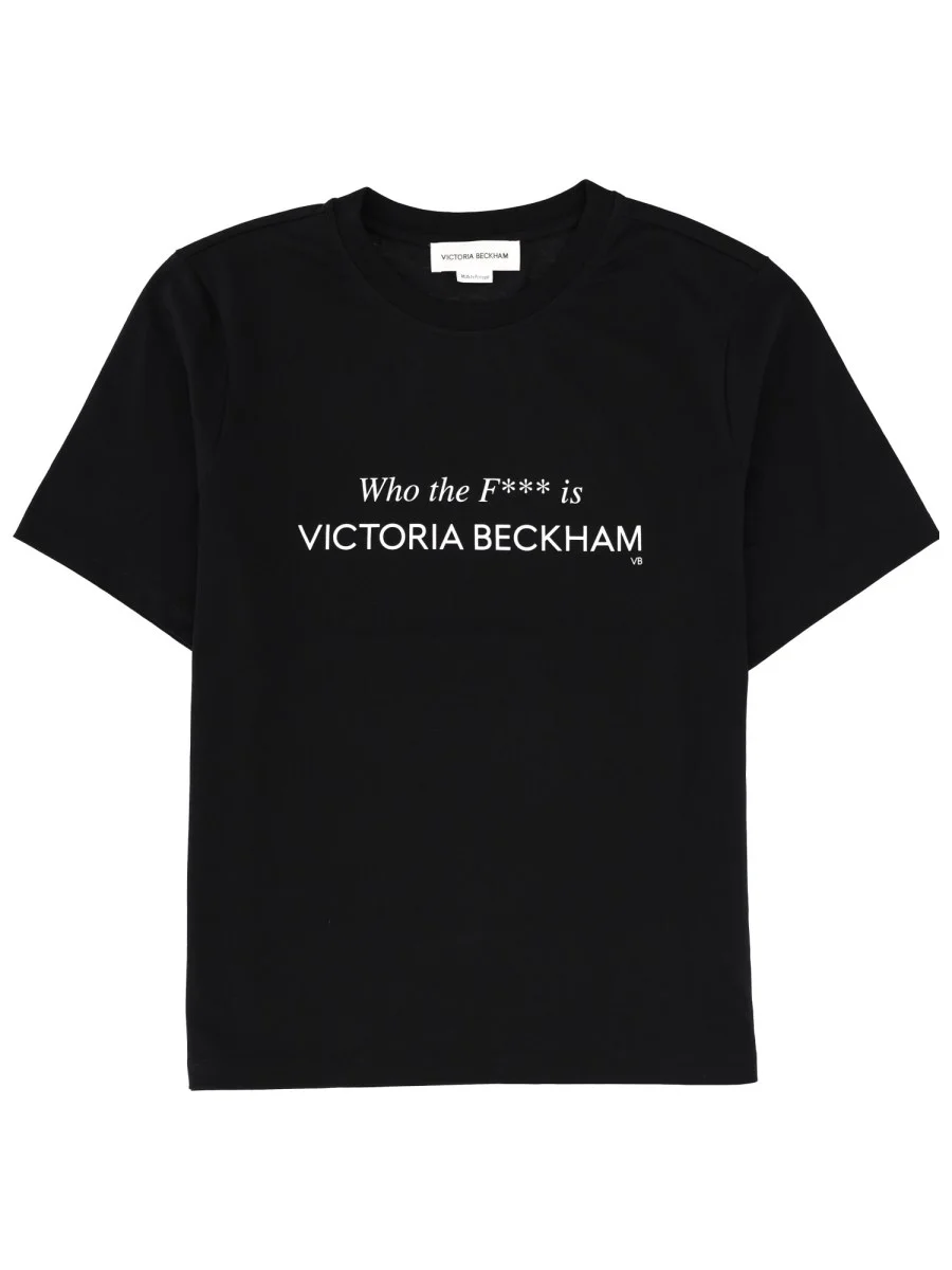 WHO THE F*** IS VICTORIA BECKHAM COTTON T-SHIRT - 1
