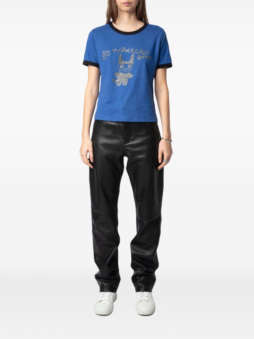 crystal-embellished T-shirt - 2