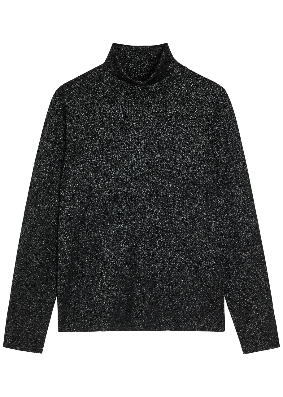 Eileen Fisher Metallic-weave Merino Wool top - 1