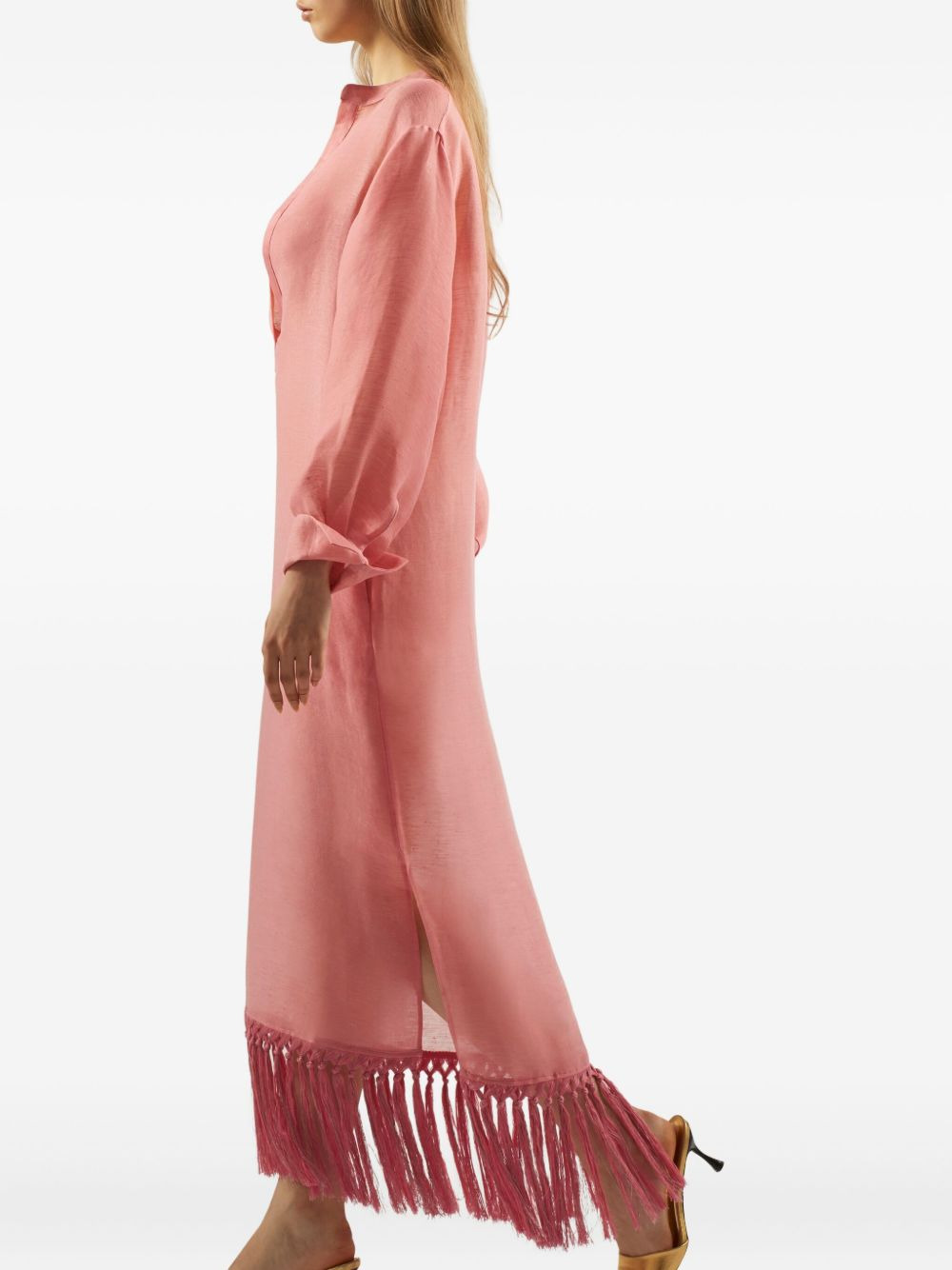 Bahamas fringe-hem maxi dress - 4
