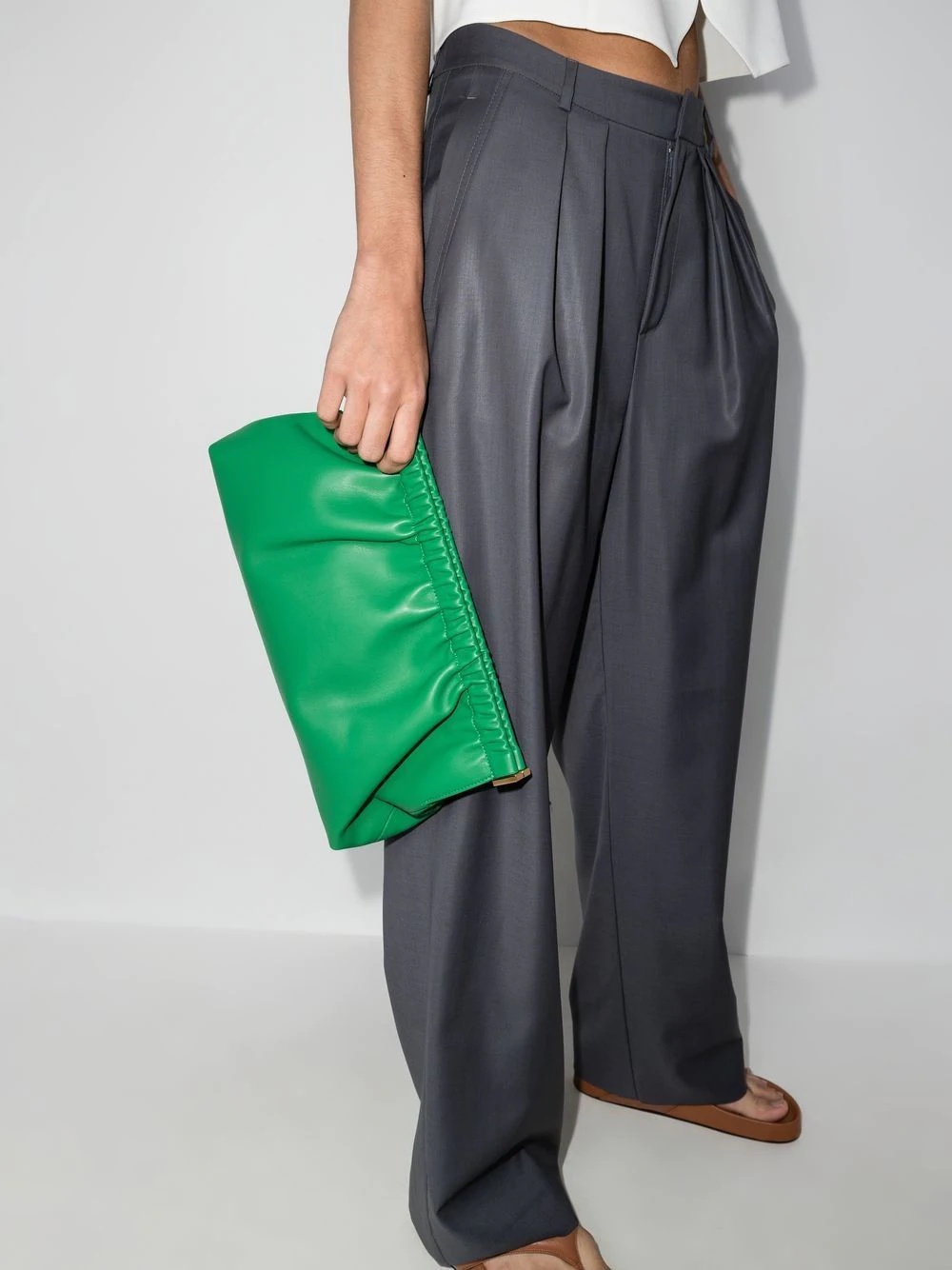 The Bar vegan-leather clutch bag - 2