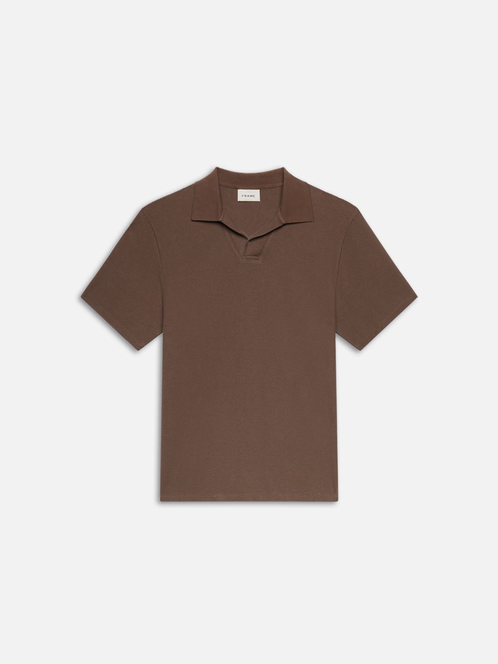 Jacquard Polo in Soft Mocha - 1