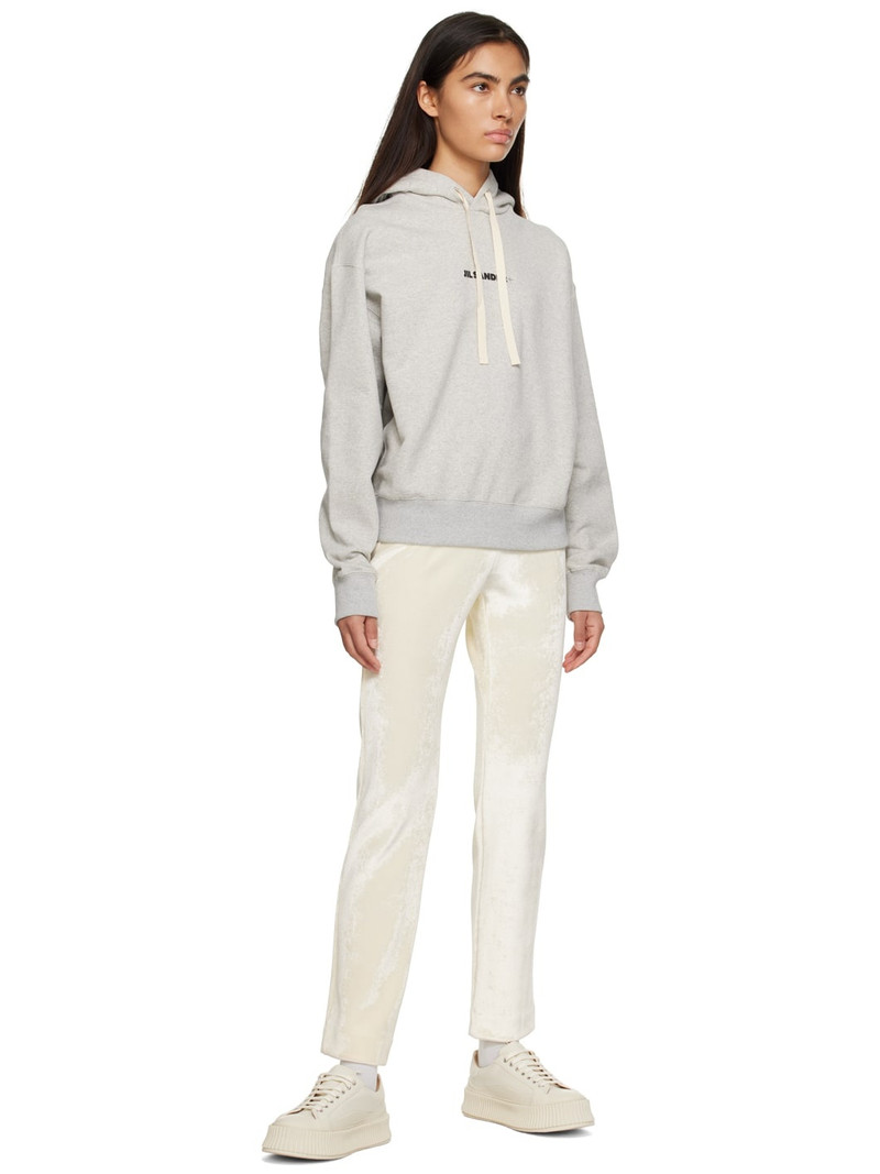 Jil Sander Gray Printed Hoodie outlook