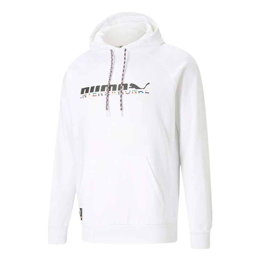 PUMA International Graphic Hoodie 'White Grey' 531329-02 - 1