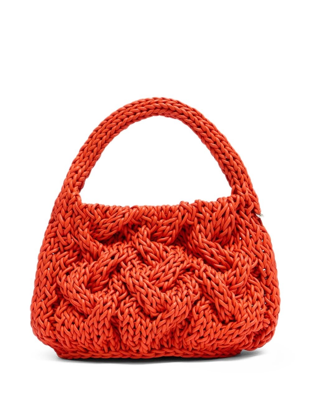 small cable-knit tote bag - 2