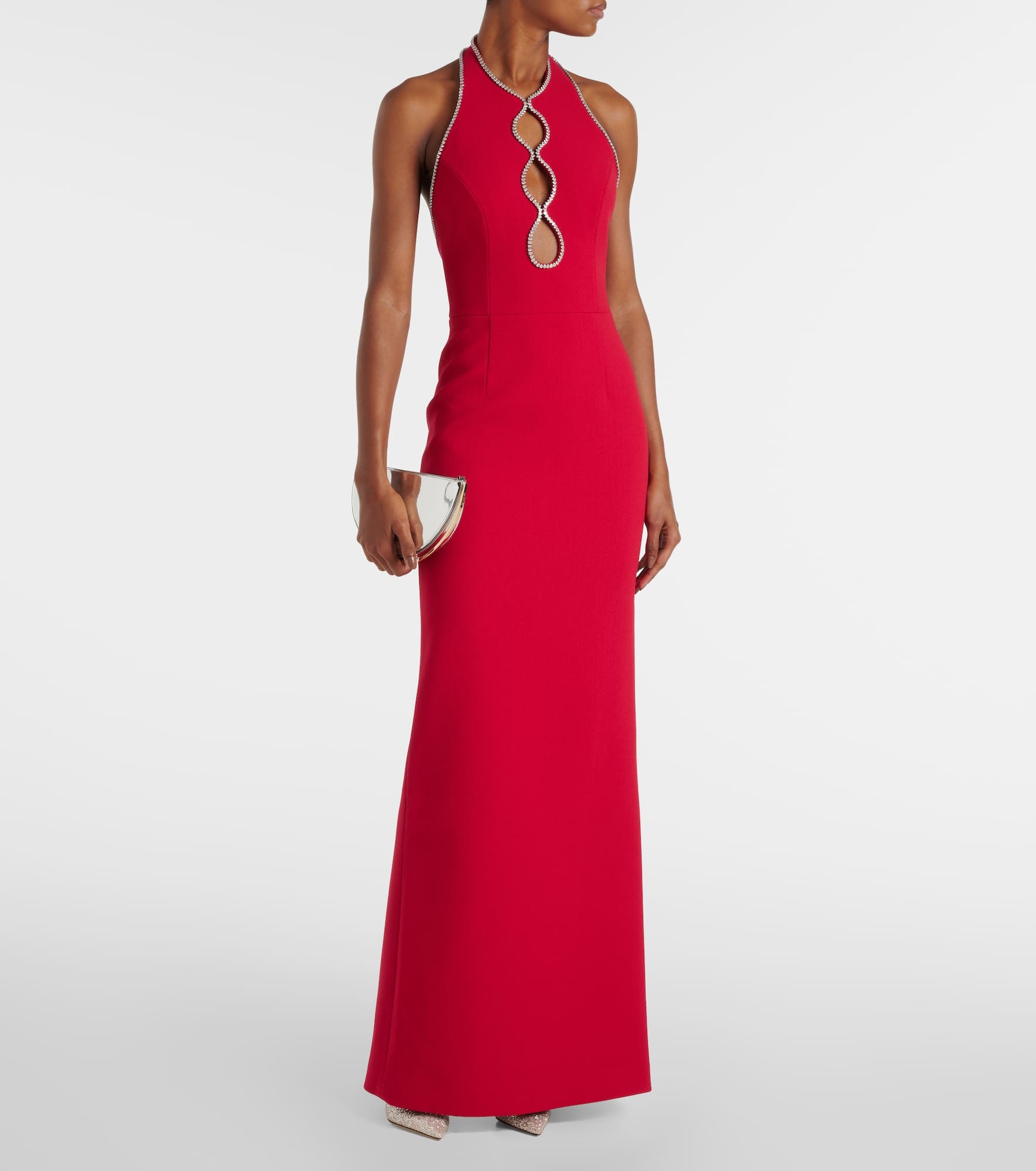 新作【Rebecca Vallance】Akari embellished gown REBECCA VALLANCE Akari crystal-embellished cutout cady