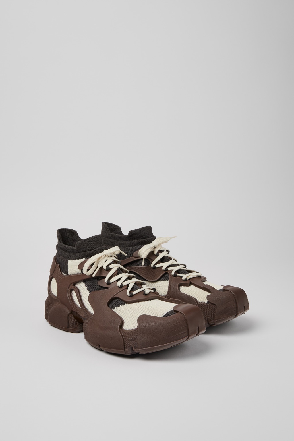 White-Gray Caged Sneakers - 2