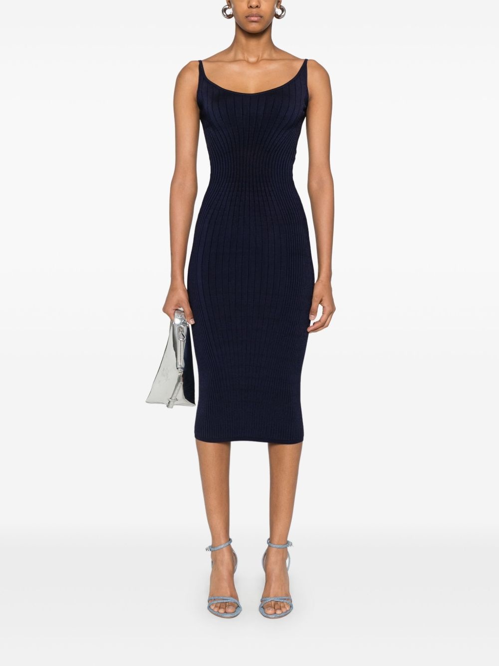 ribbed midi dress - 2