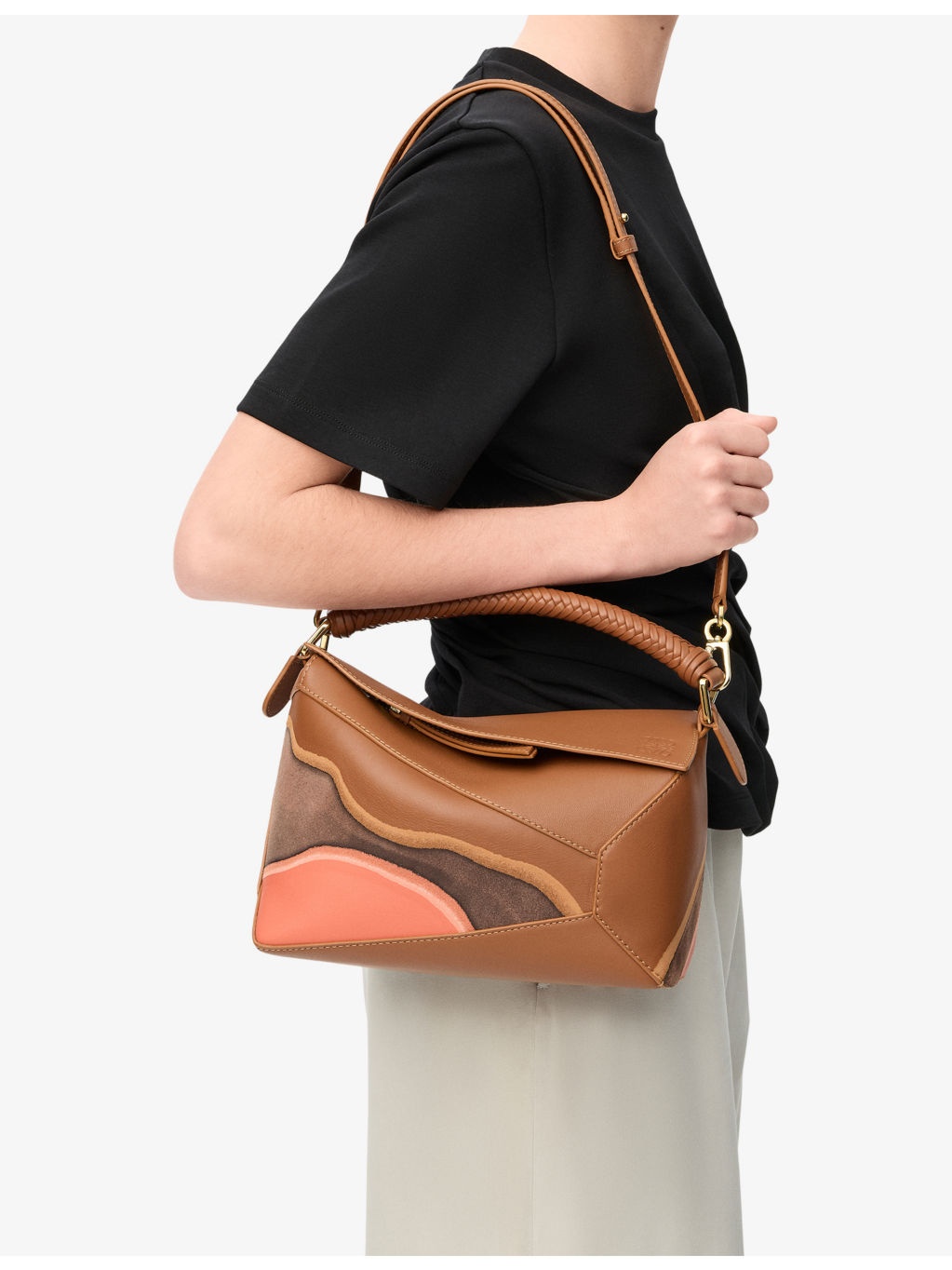 Puzzle Edge Landscape Small Leather Cross-Body Bag - 2