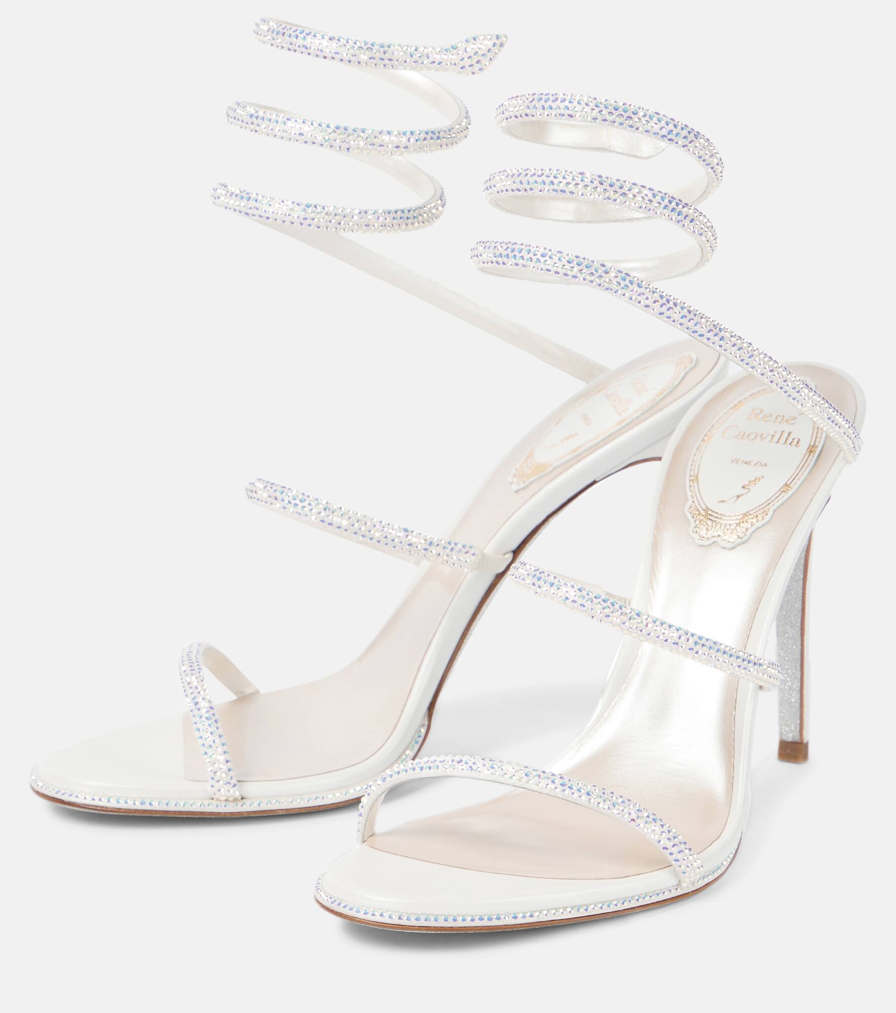 Cleo embellished leather sandals - 5