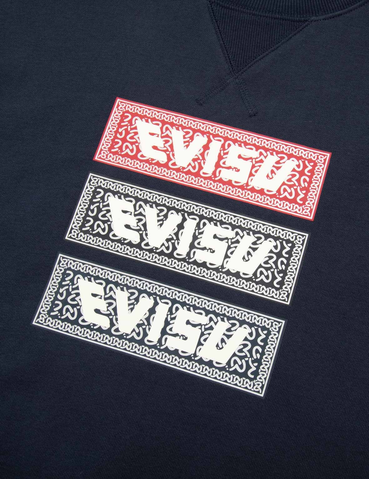 TRIPLE BOX LOGO PRINT RELAX FIT SWEATSHIRT - 7