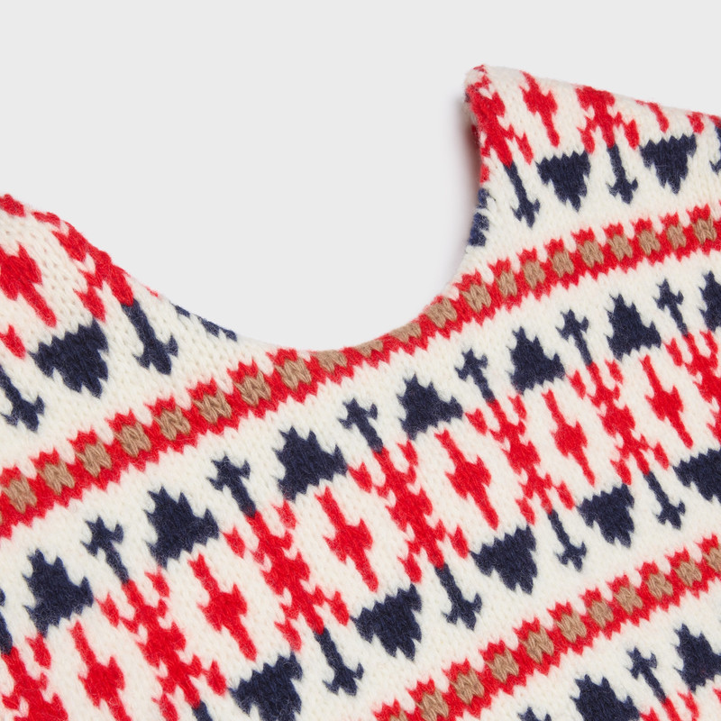 cropped sweater IN FAIR ISLE WOOL AND CASHMERE 3