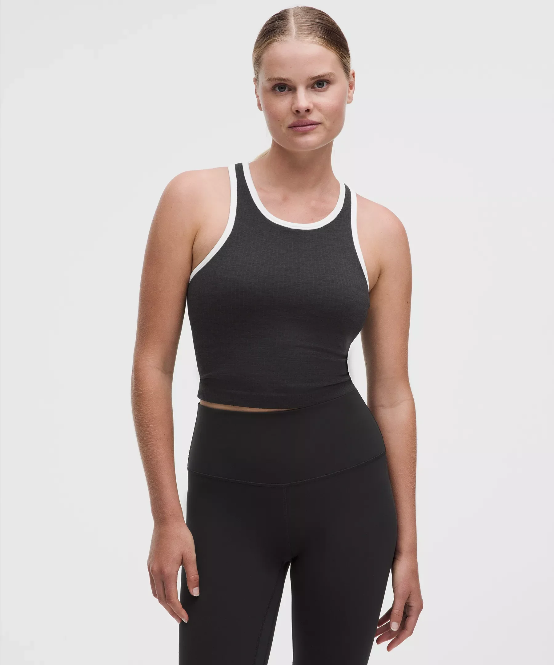 Ebb to Street Cropped Racerback Tank Top *Contrast - 1