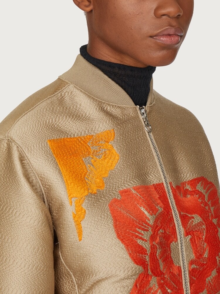 POPPY EMBROIDERED BOMBER - 5