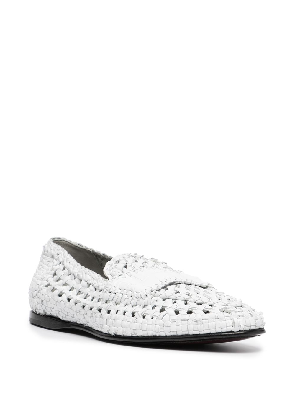 woven-effect slip-on loafers - 2