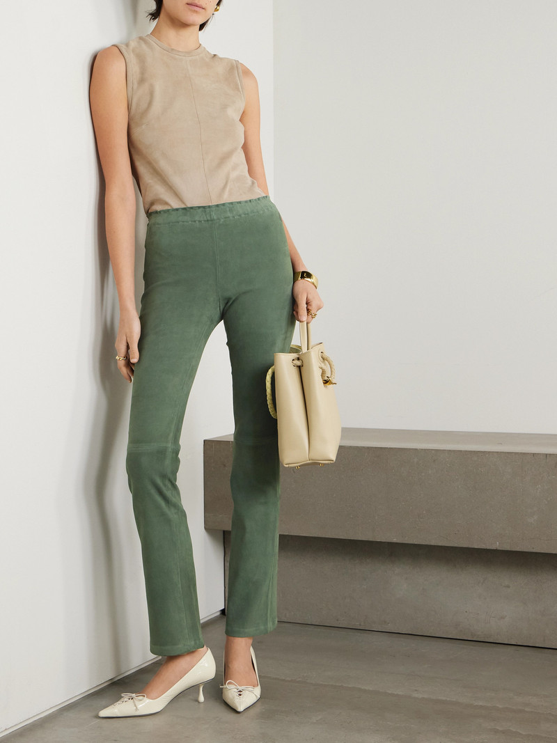 STOULS Jp Paneled Suede Flared Pants outlook