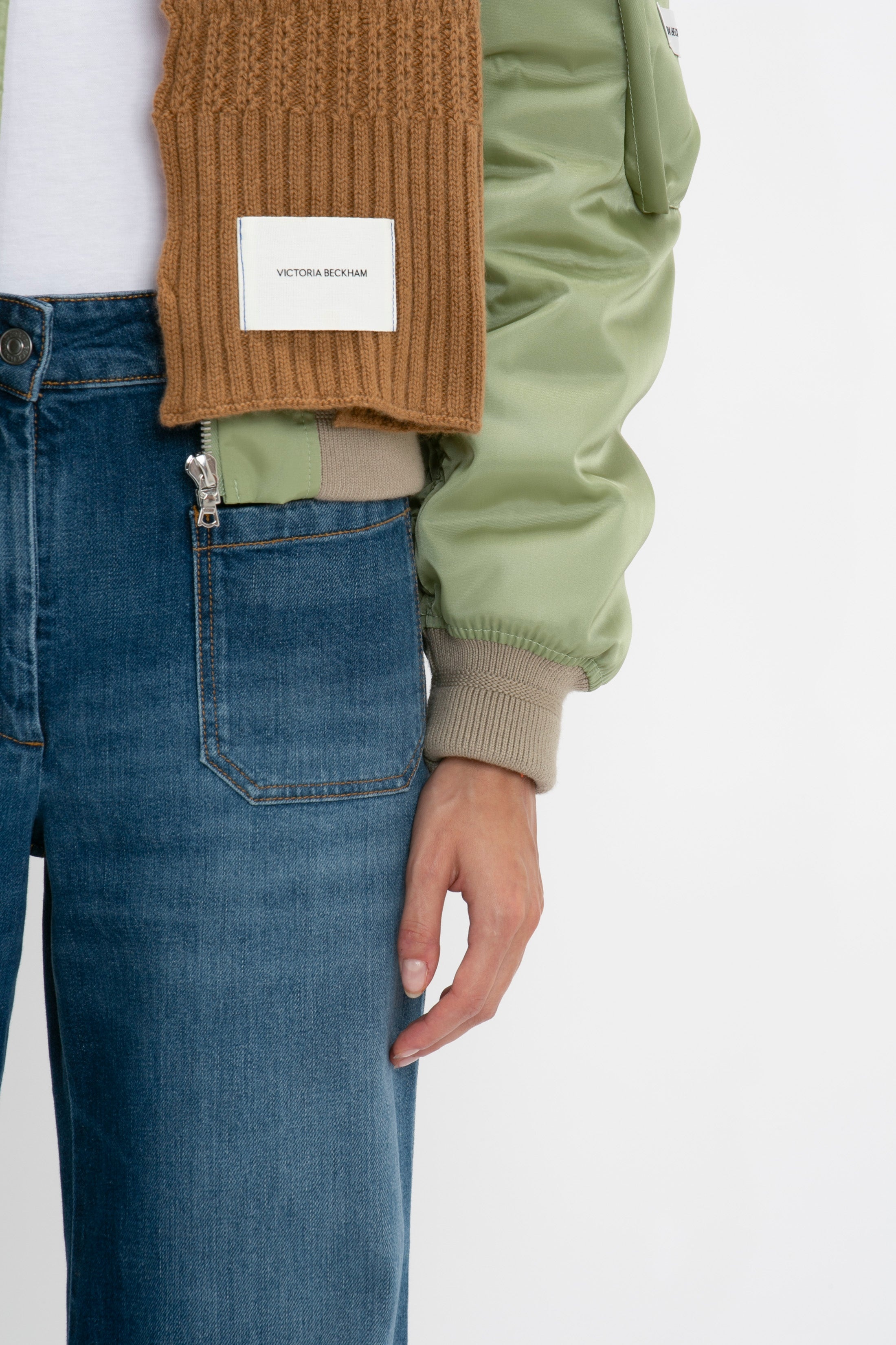 Logo Patch Scarf In Camel - 5