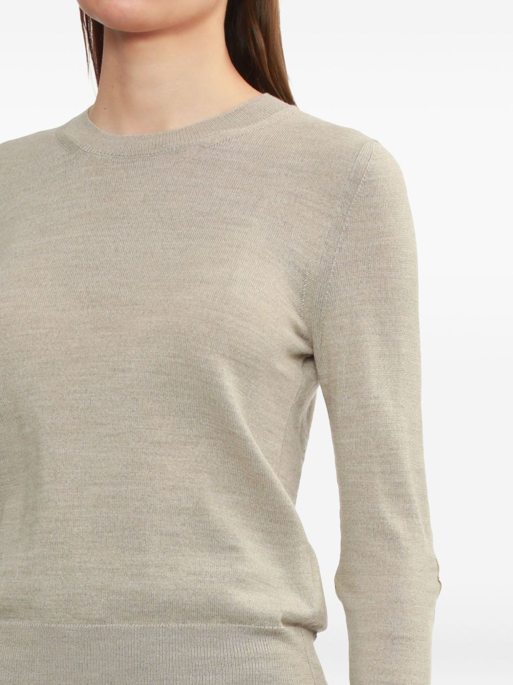 elbow-patch crew-neck sweater - 4