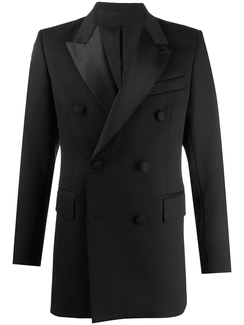 double-breasted smoking jacket - 1