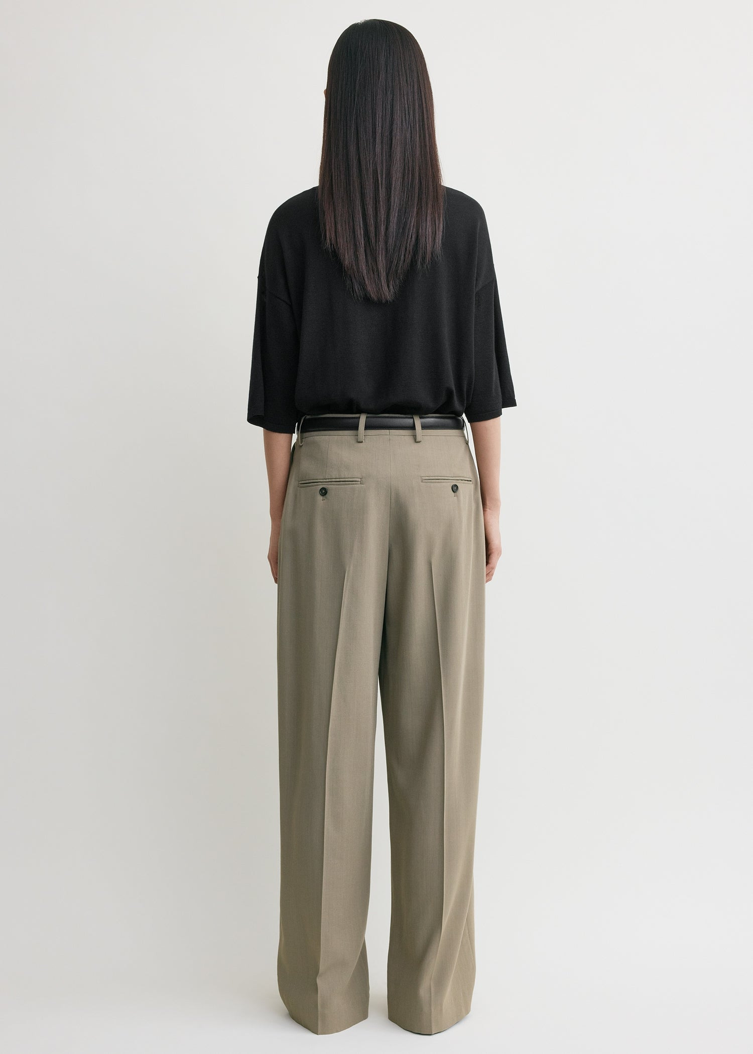 Wide fluid trousers taupe - 4