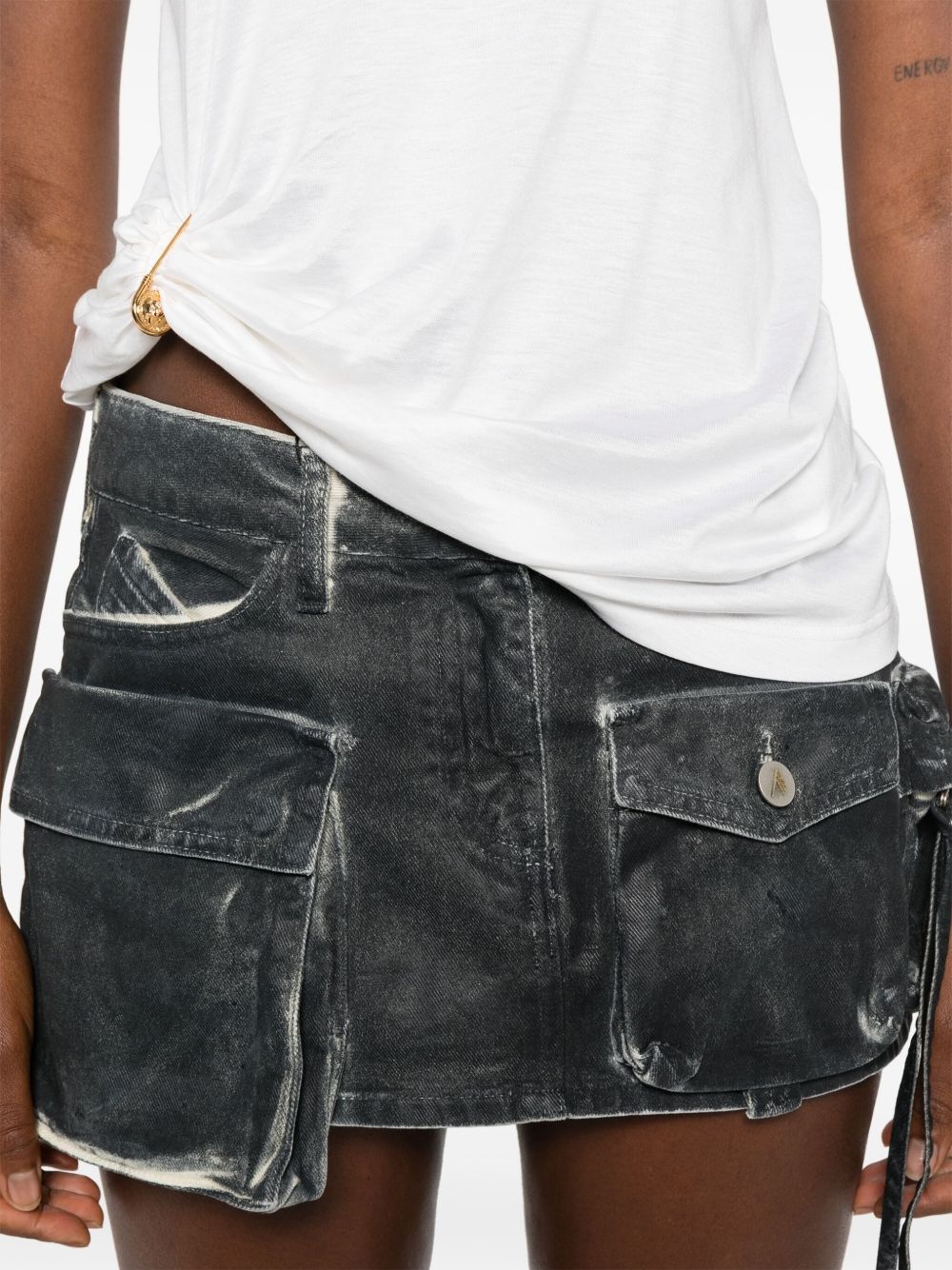 pin-drape T-shirt - 5