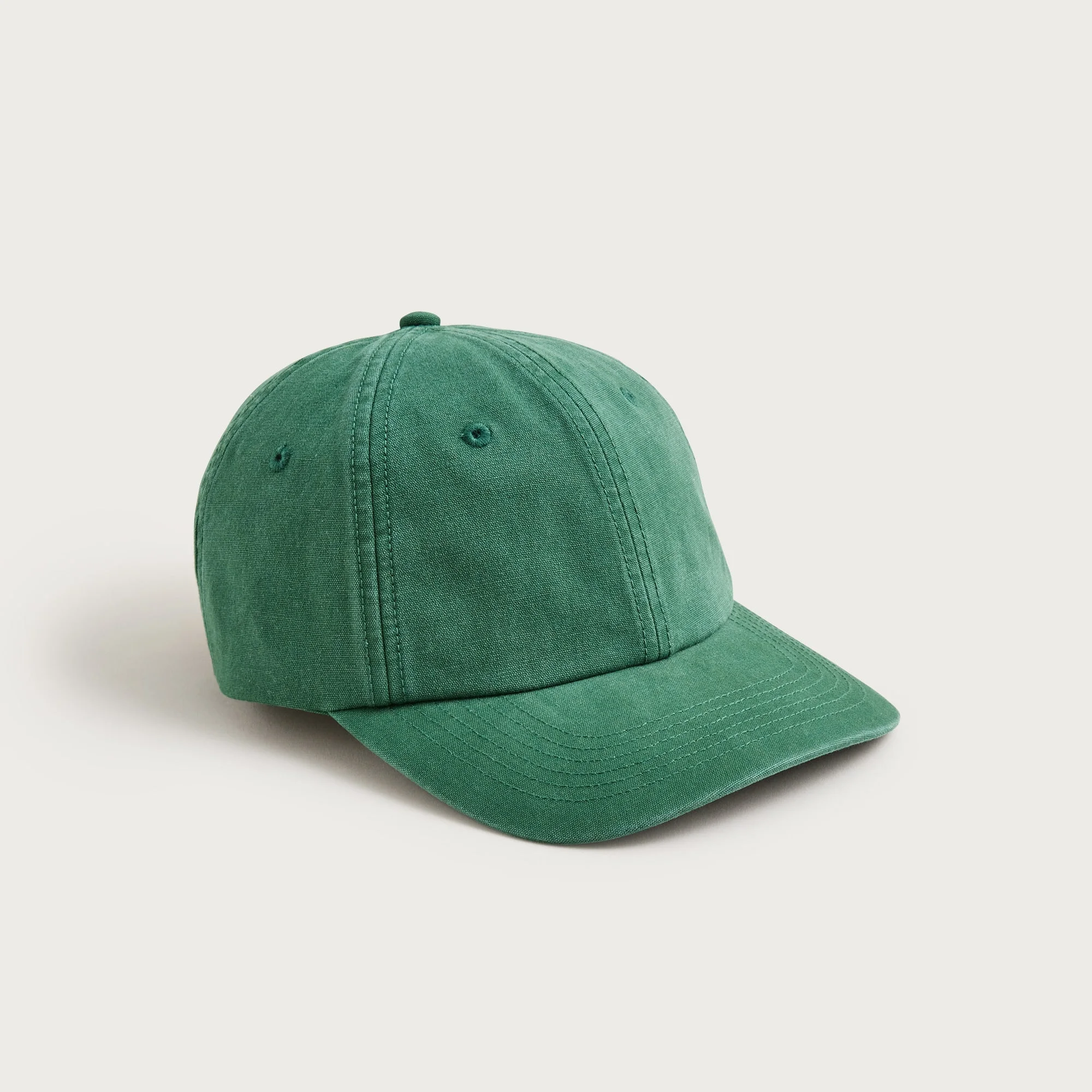 Washed canvas baseball cap - 1