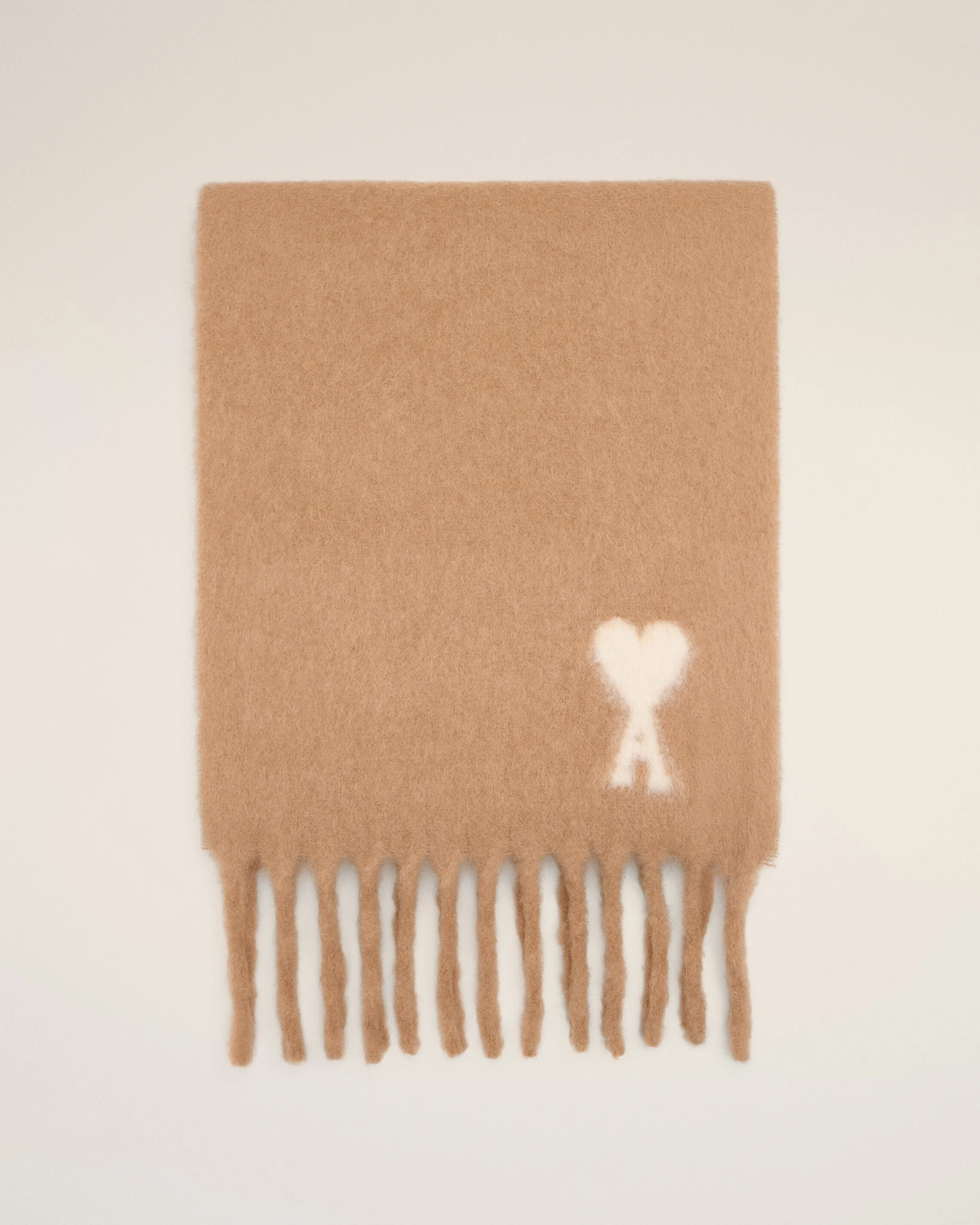 BROWN ALPACA AMI DE COEUR SCARF - 1