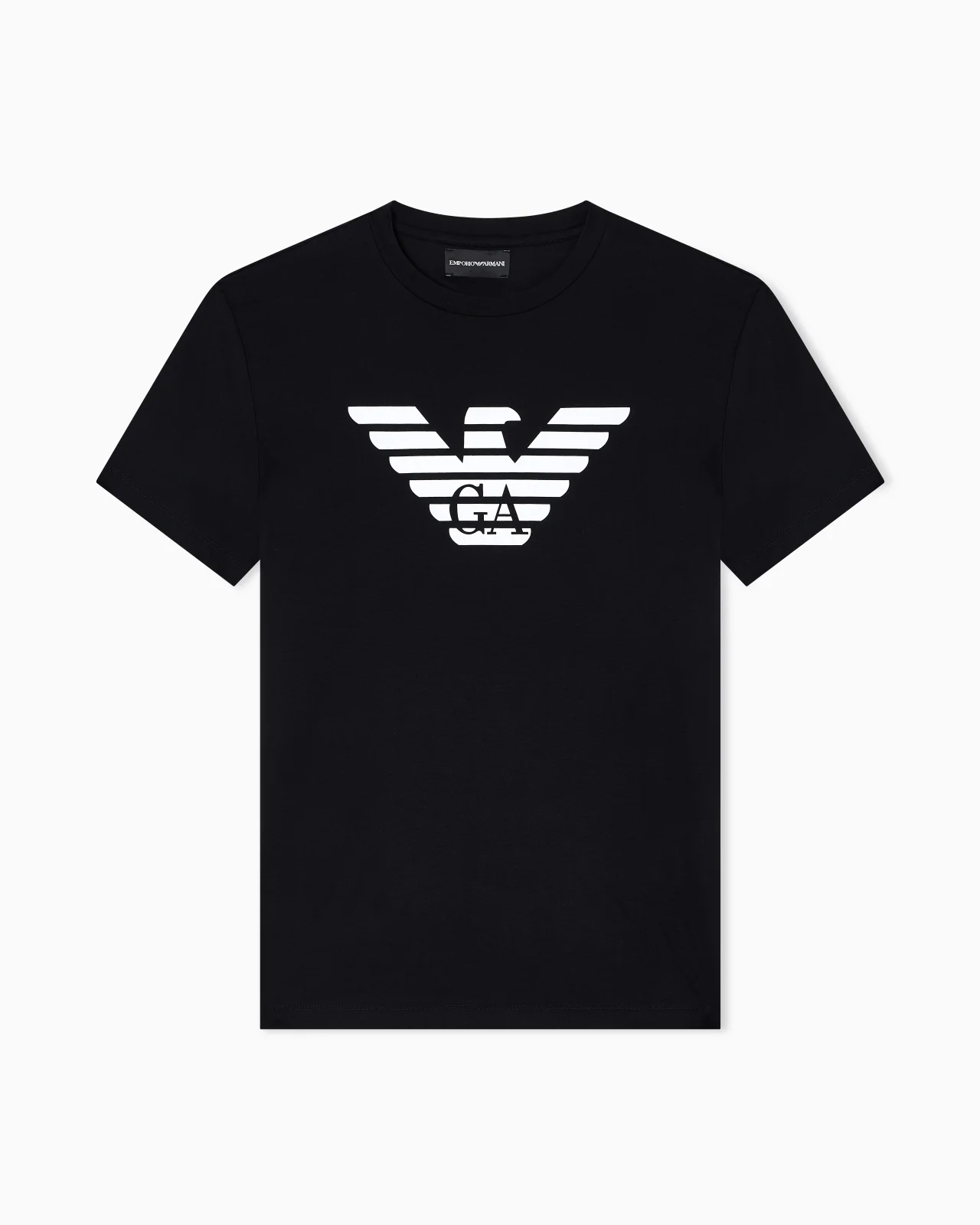 Pima-jersey T-shirt with logo print - 1