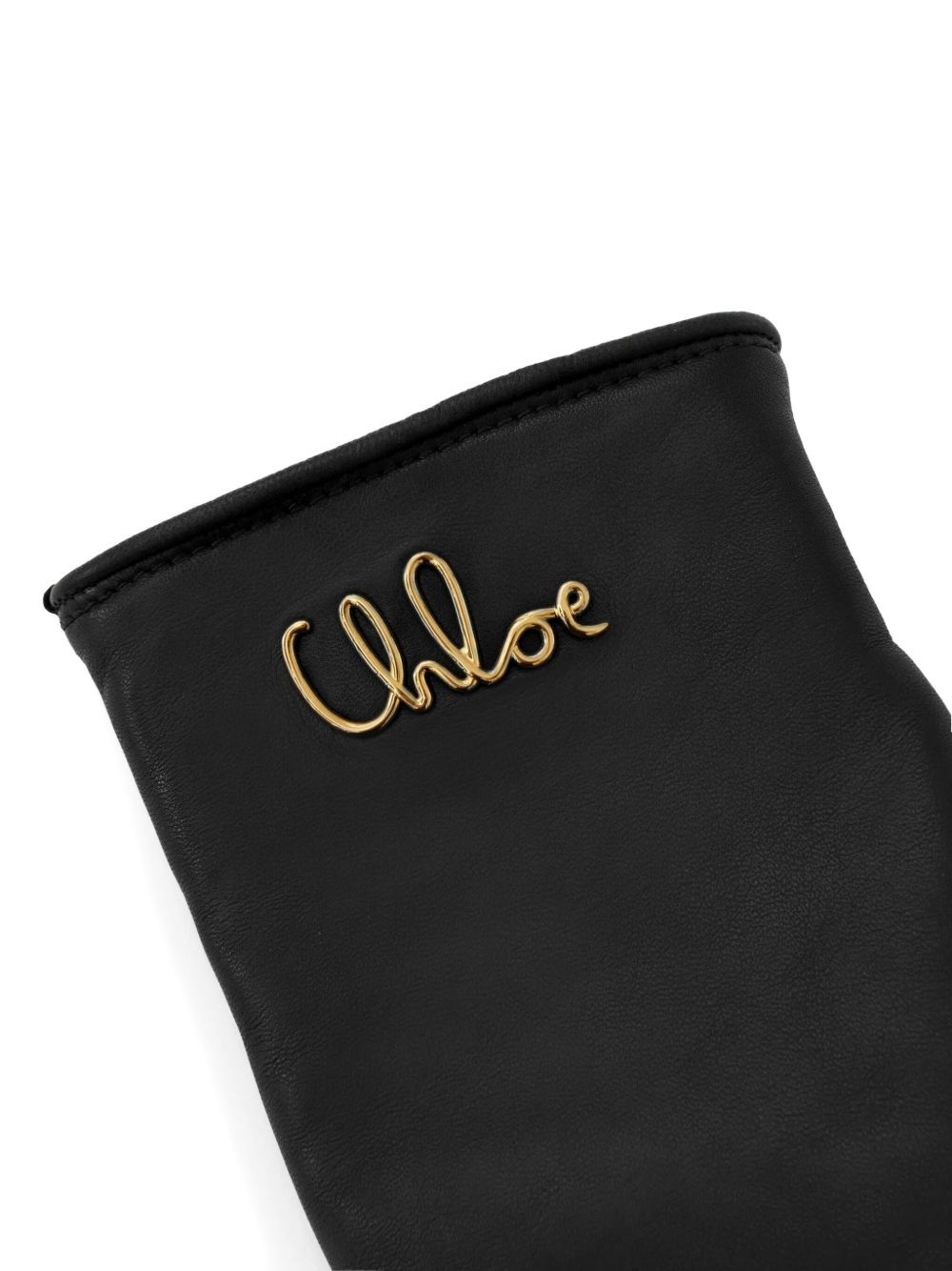 Iconic logo lambskin gloves - 3