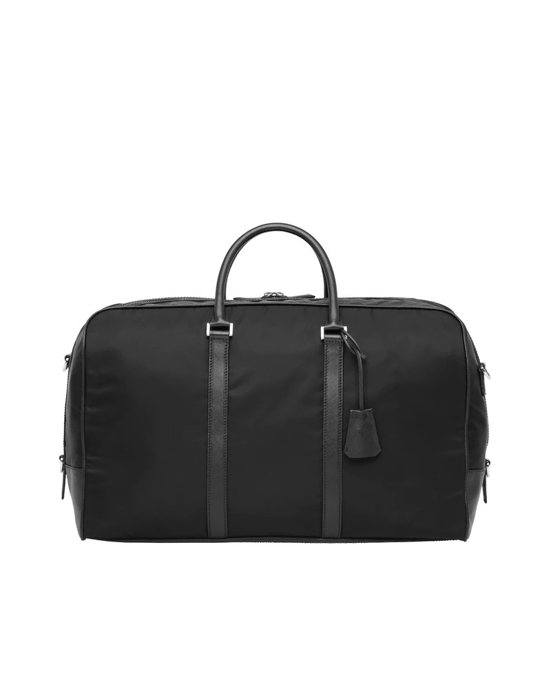 Nylon and Saffiano Leather Duffle Bag 4
