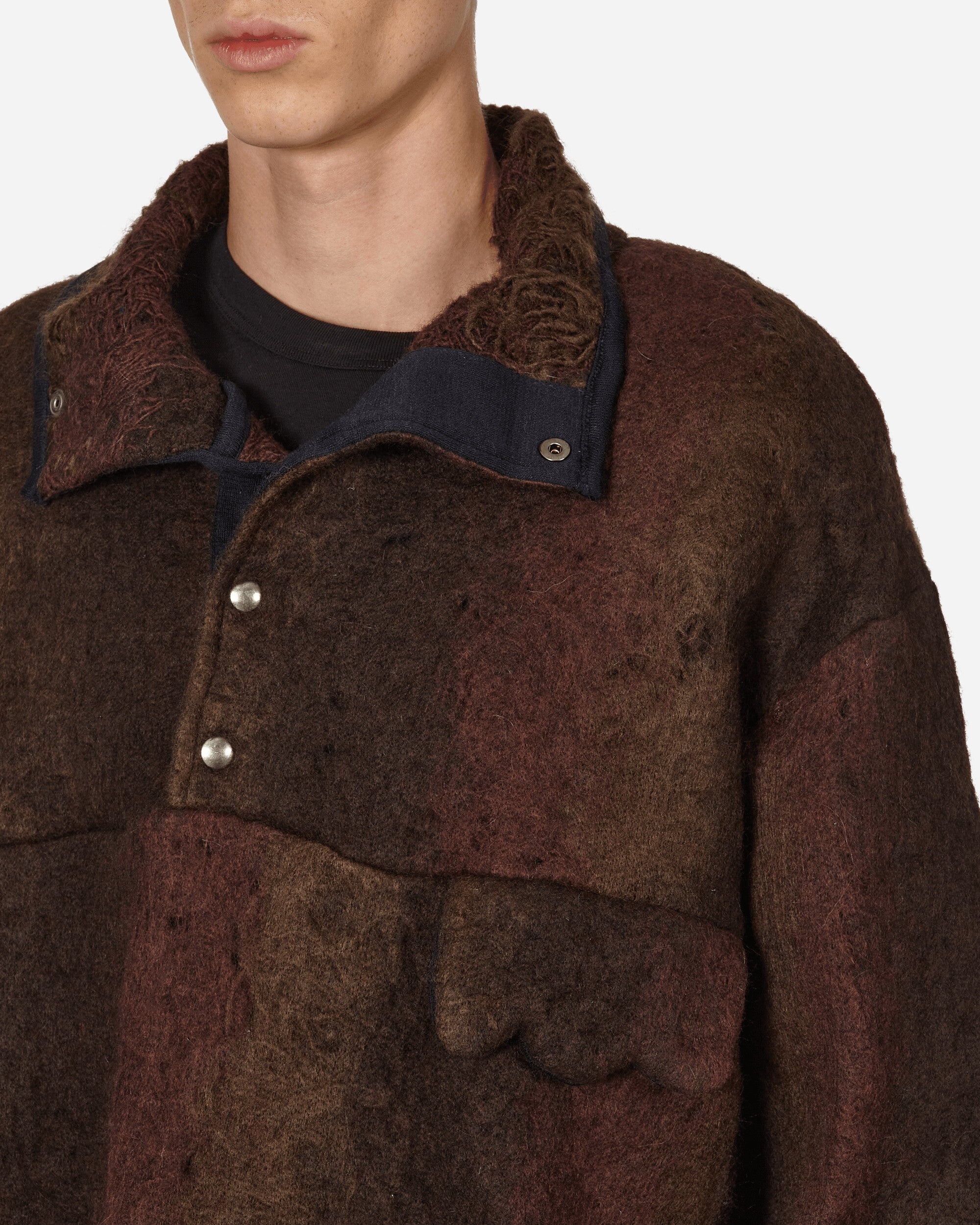 Doomboh Button-Up Pullover Brown - 5