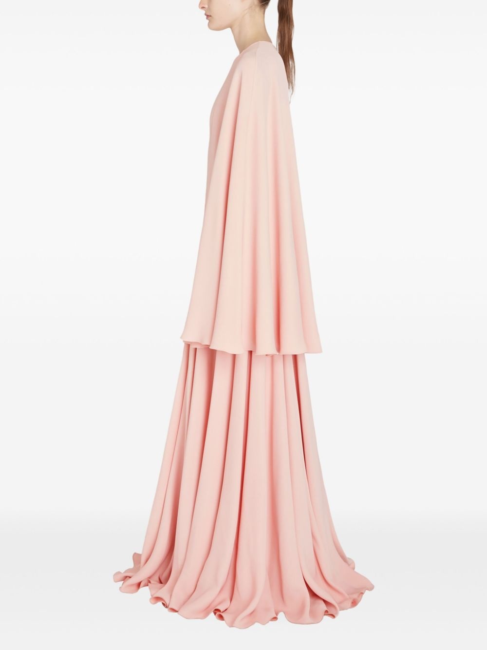 pleated cape dress - 3