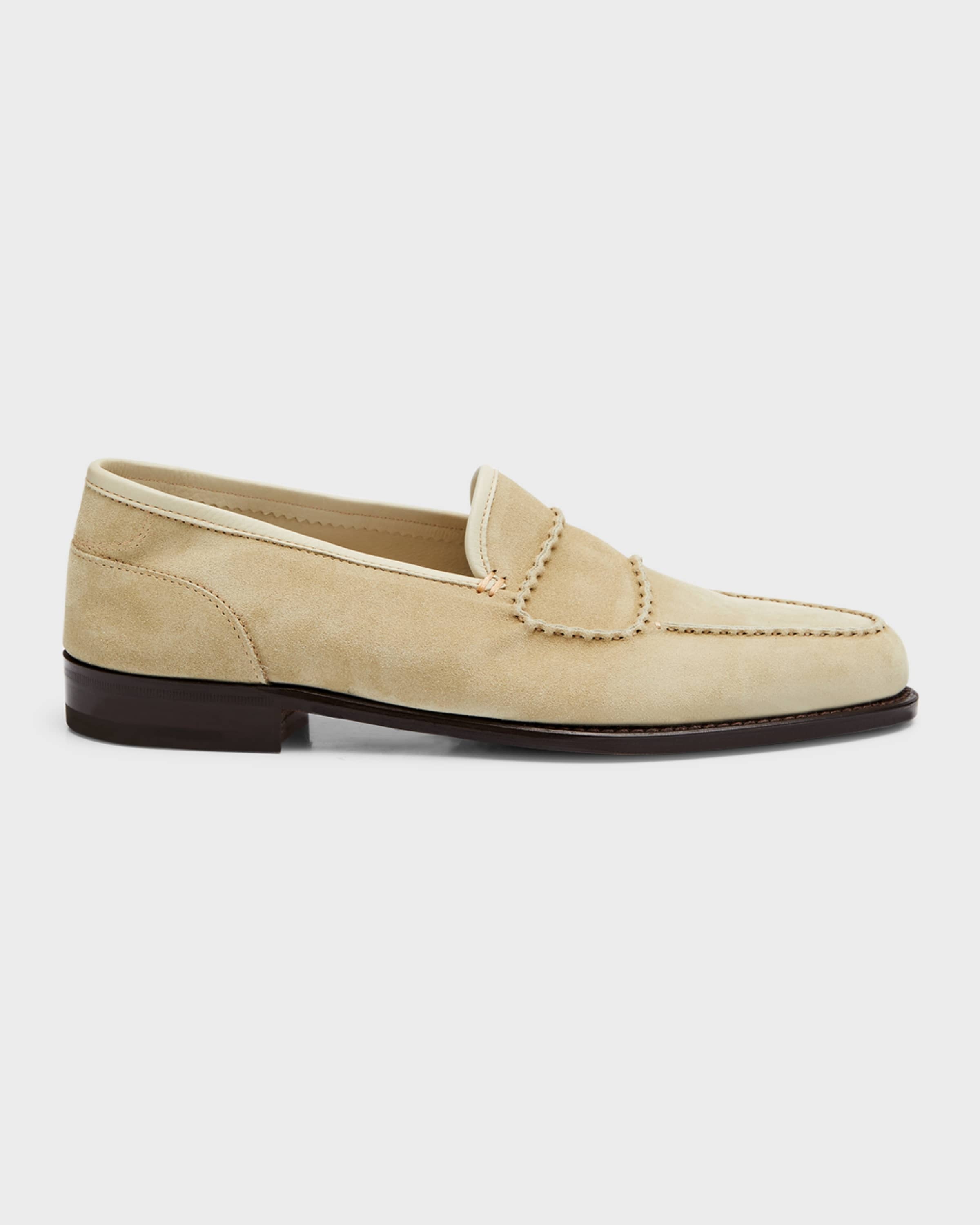 Men's Bath Suede Penny Loafers - 1