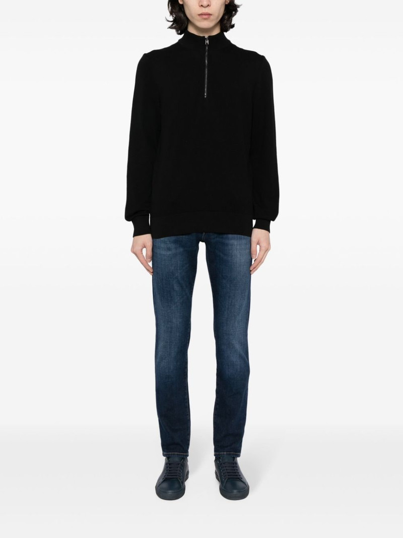BOSS zip-up cotton jumper outlook