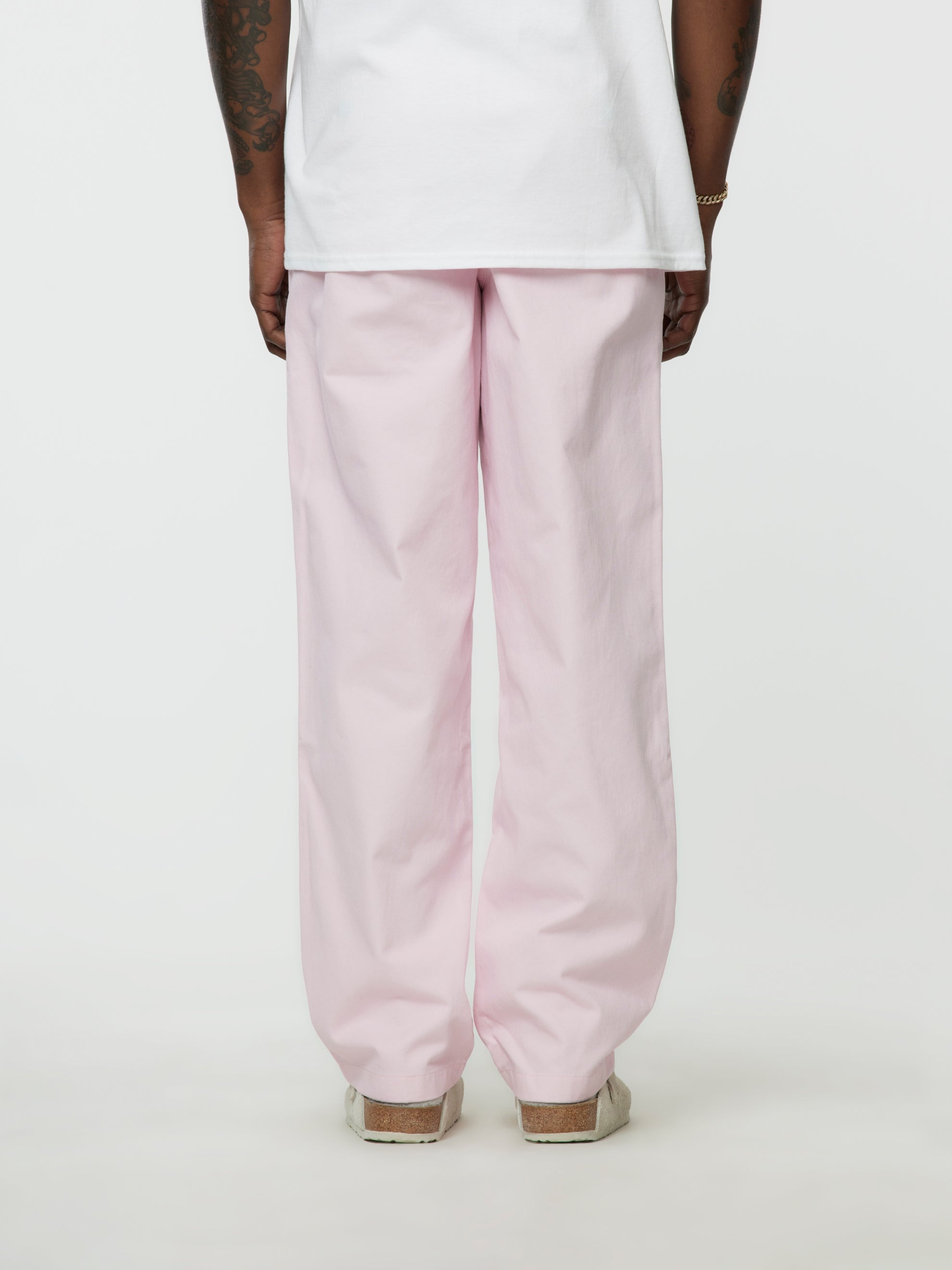 TWILL DOUBLE-PLEAT PANTS (PINK) - 5