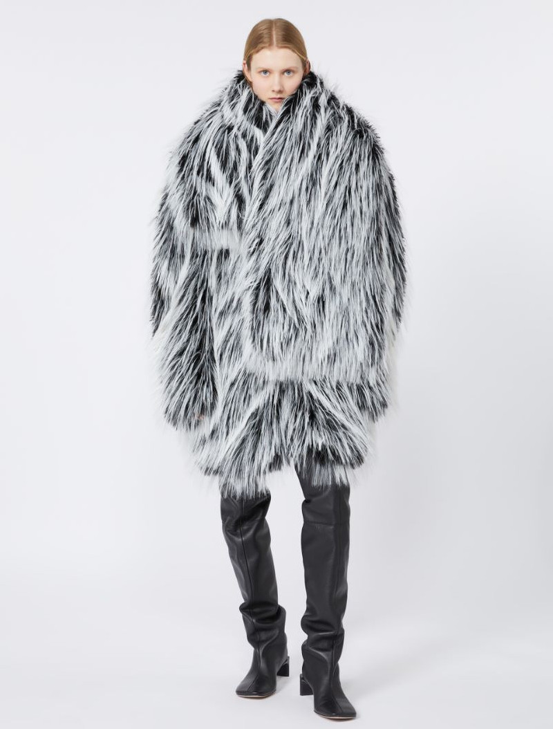 Sportmax Oversized two-tone jacket - RUNWAY - BLACK outlook