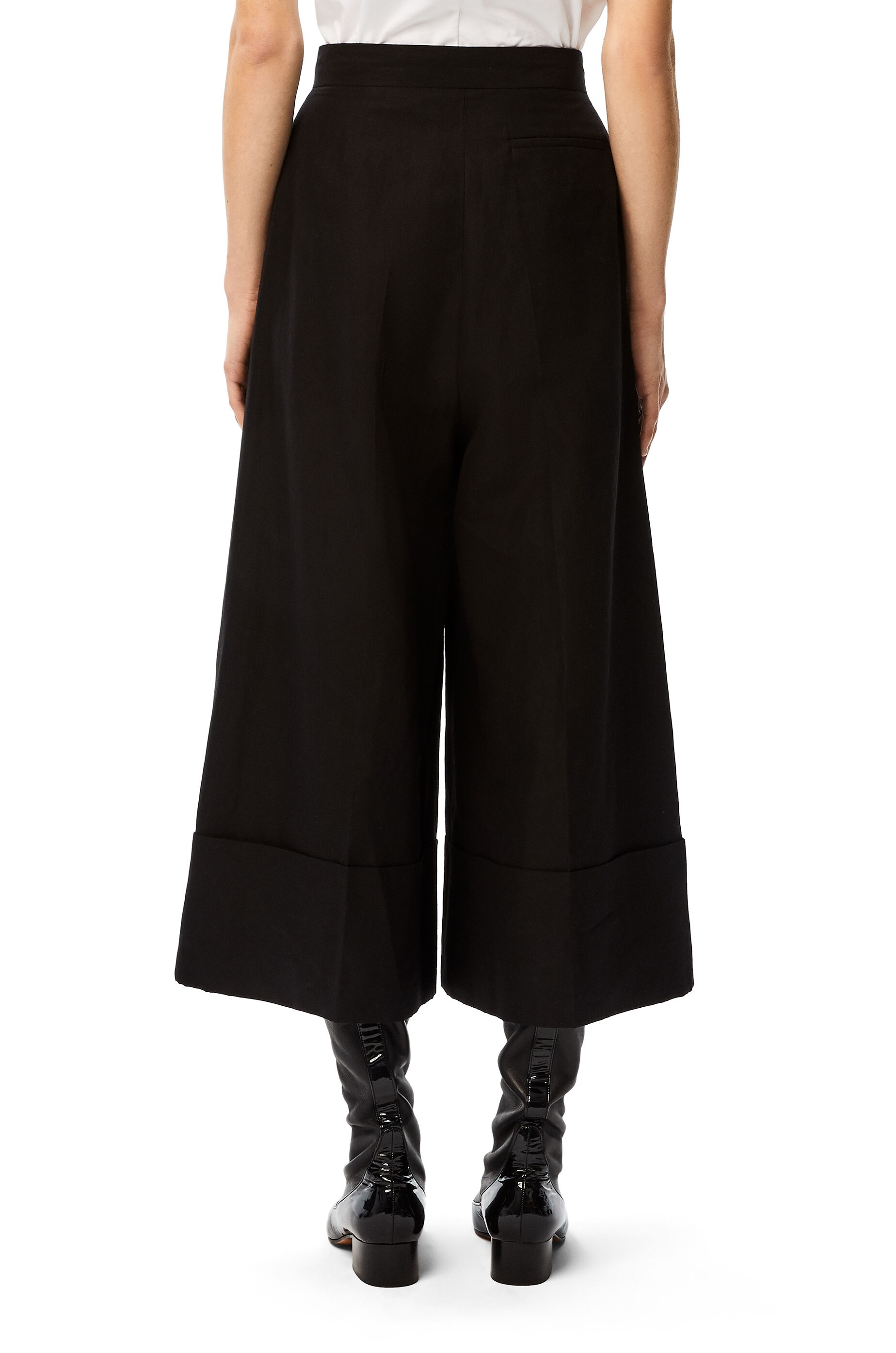 Culotte trousers in cotton and linen - 4