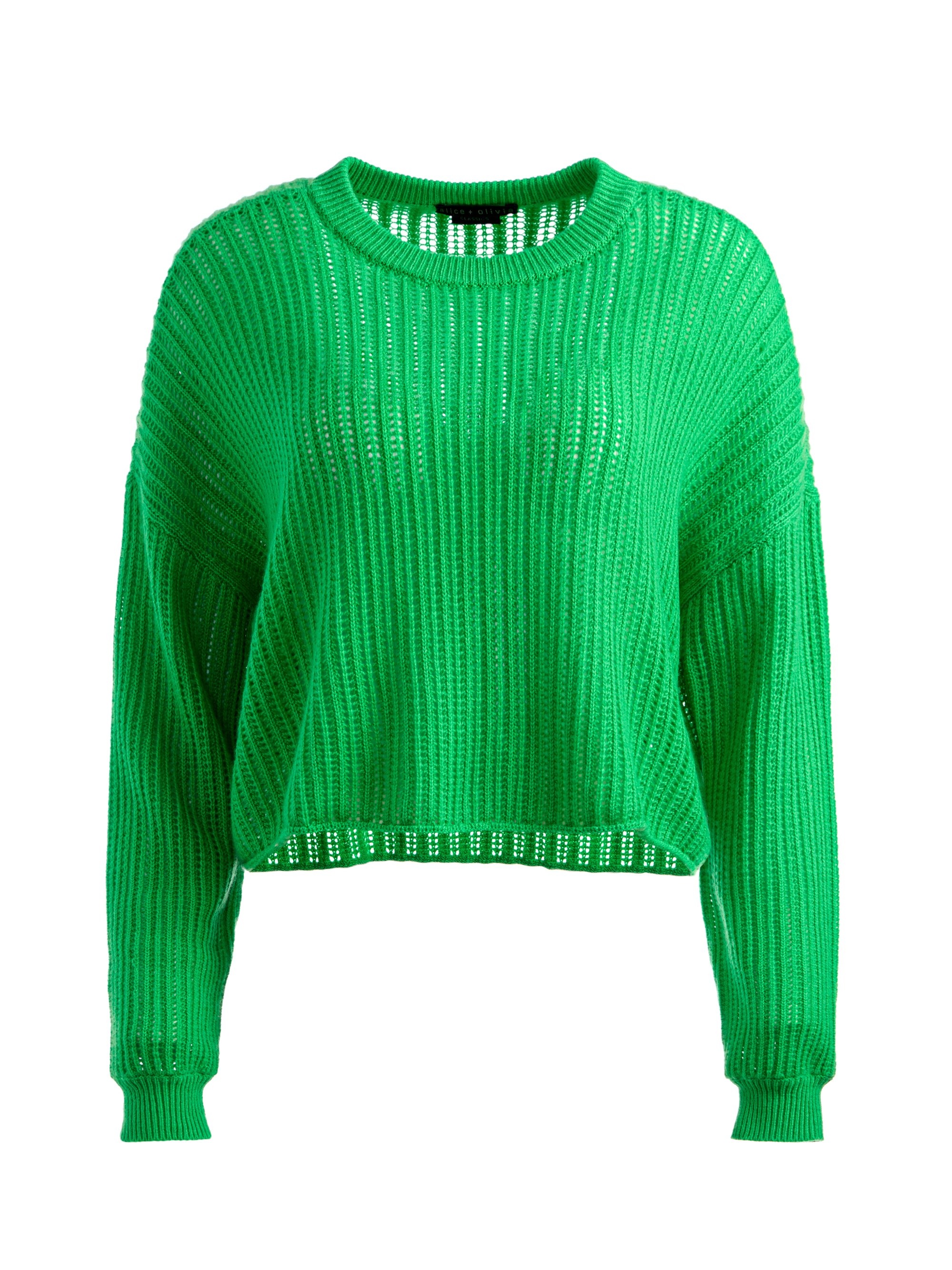 ANSLEY BLOUSON SLEEVE CROPPED PULLOVER - 1