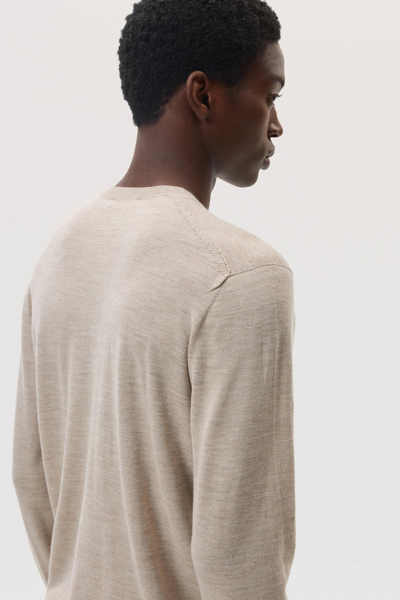 Merino Round Neck Natural Jumper 4