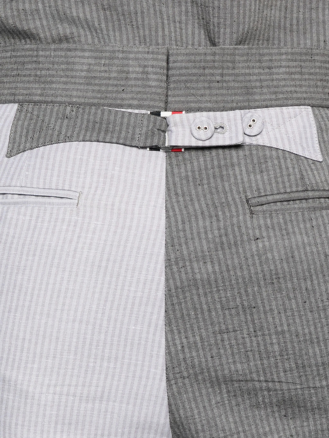 Tonal University Stripe Linen Cotton Trouser Men - 5