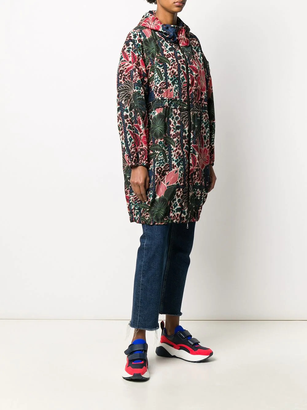 floral print raincoat - 3