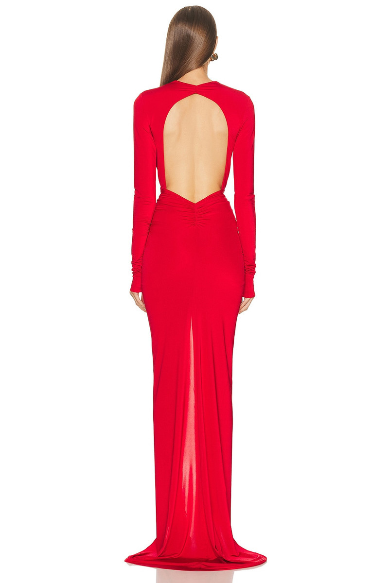 THE ANDAMANE Zelda Deep V Neck Maxi Dress outlook