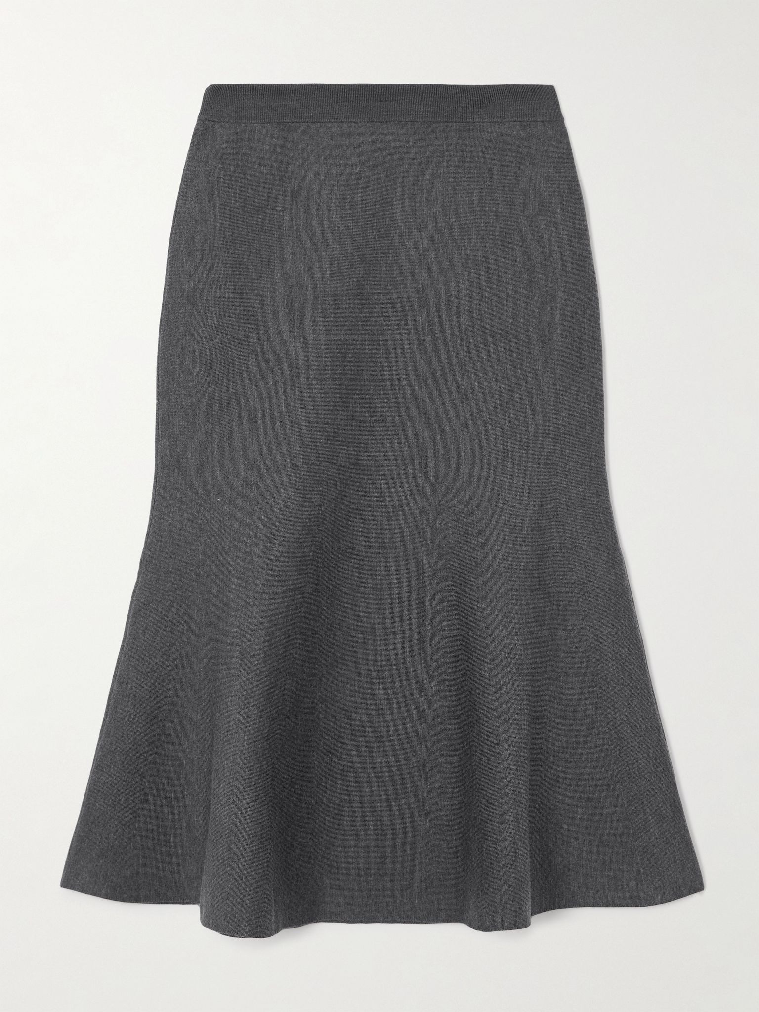 Wool-blend midi skirt Dark gray - 1