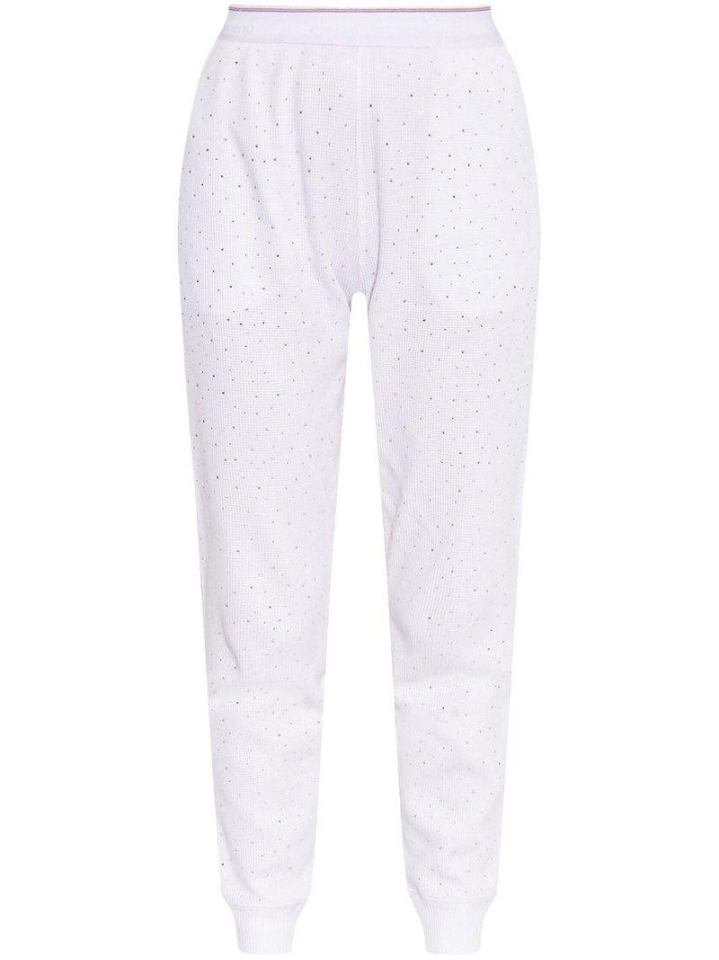 crystal-embellished track pants - 1