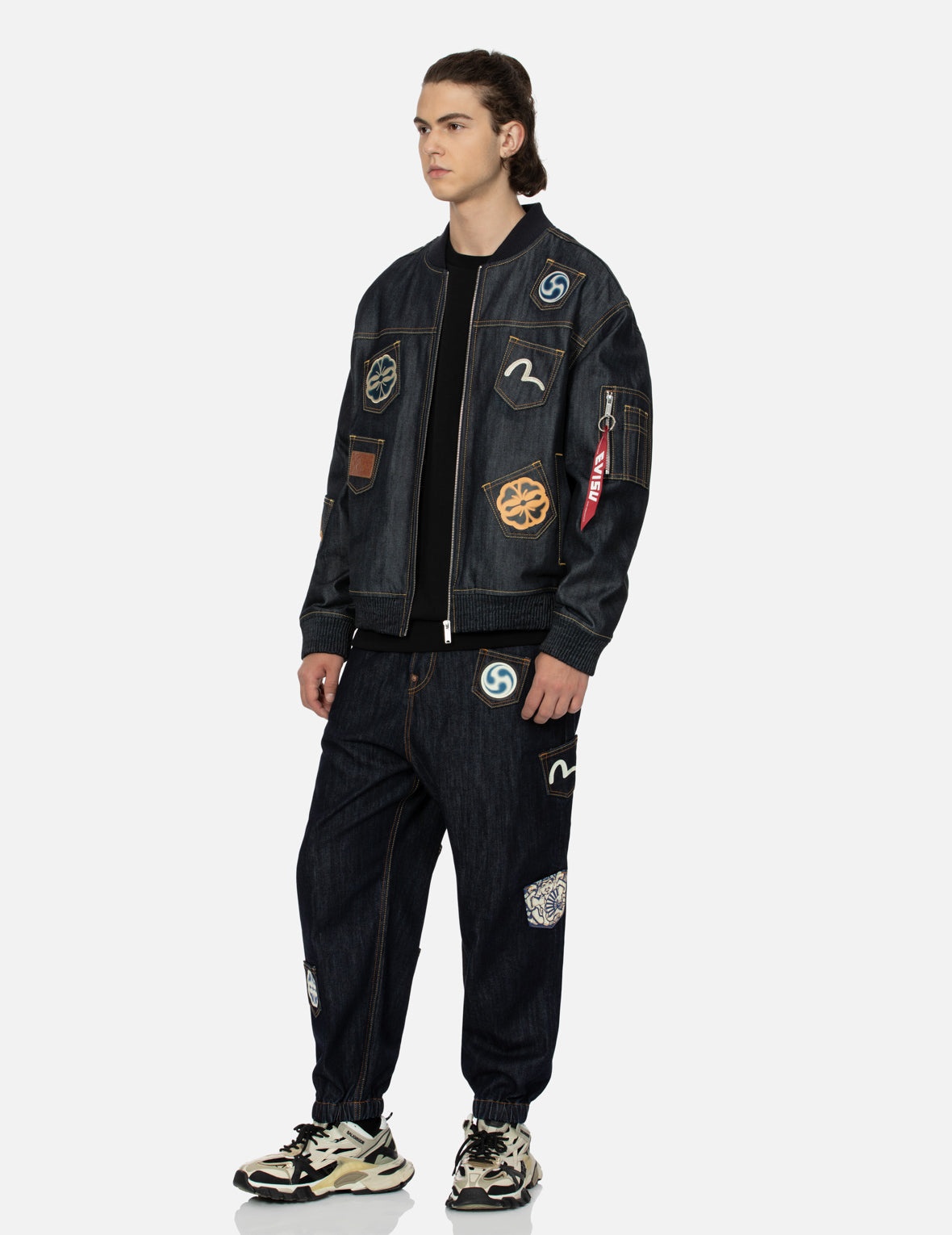 MULTI-LOGO AND MULTI-POCKET RELAX FIT DENIM JACKET - 3