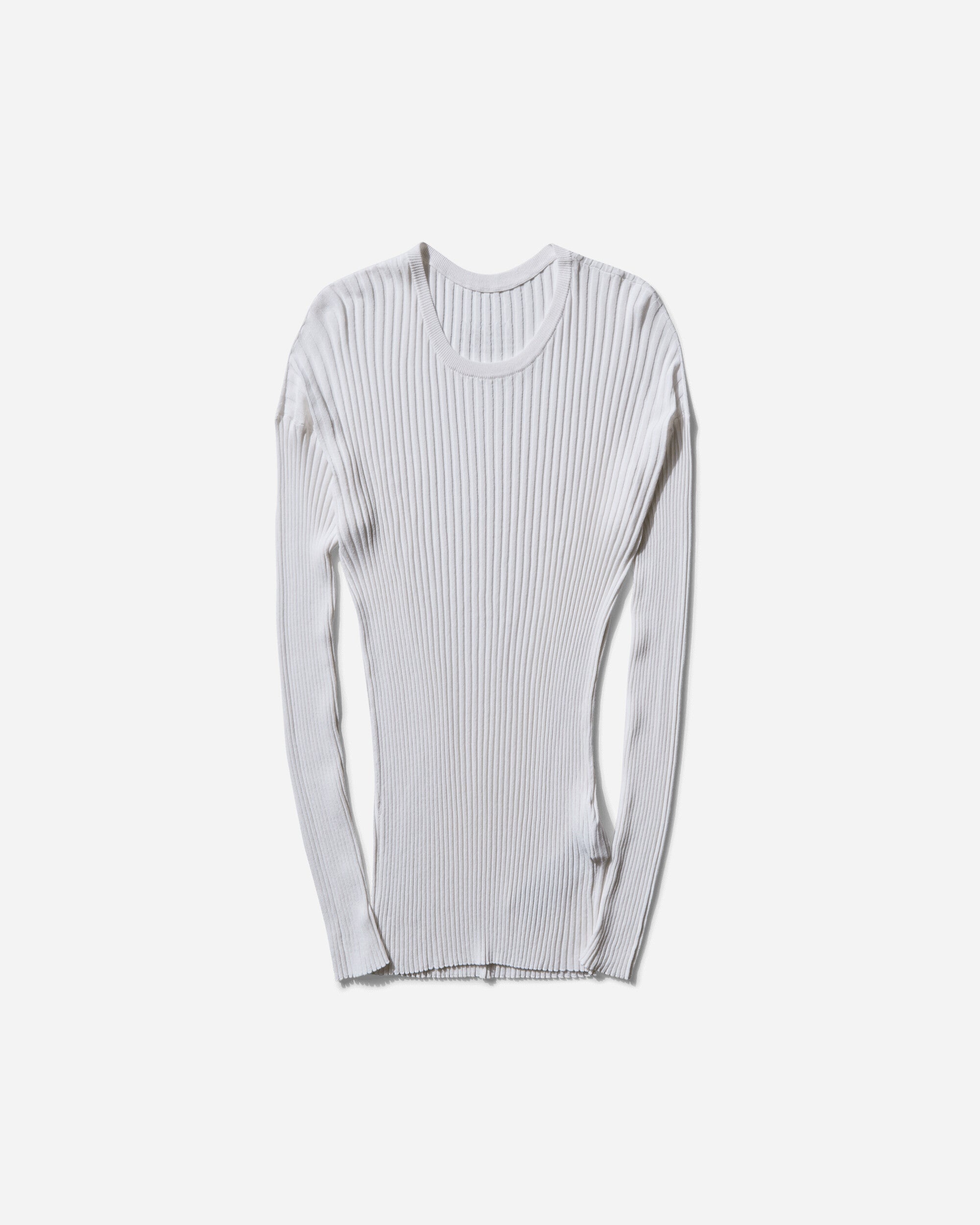 Men's Loose Rib Knit Sweater Off White - 1