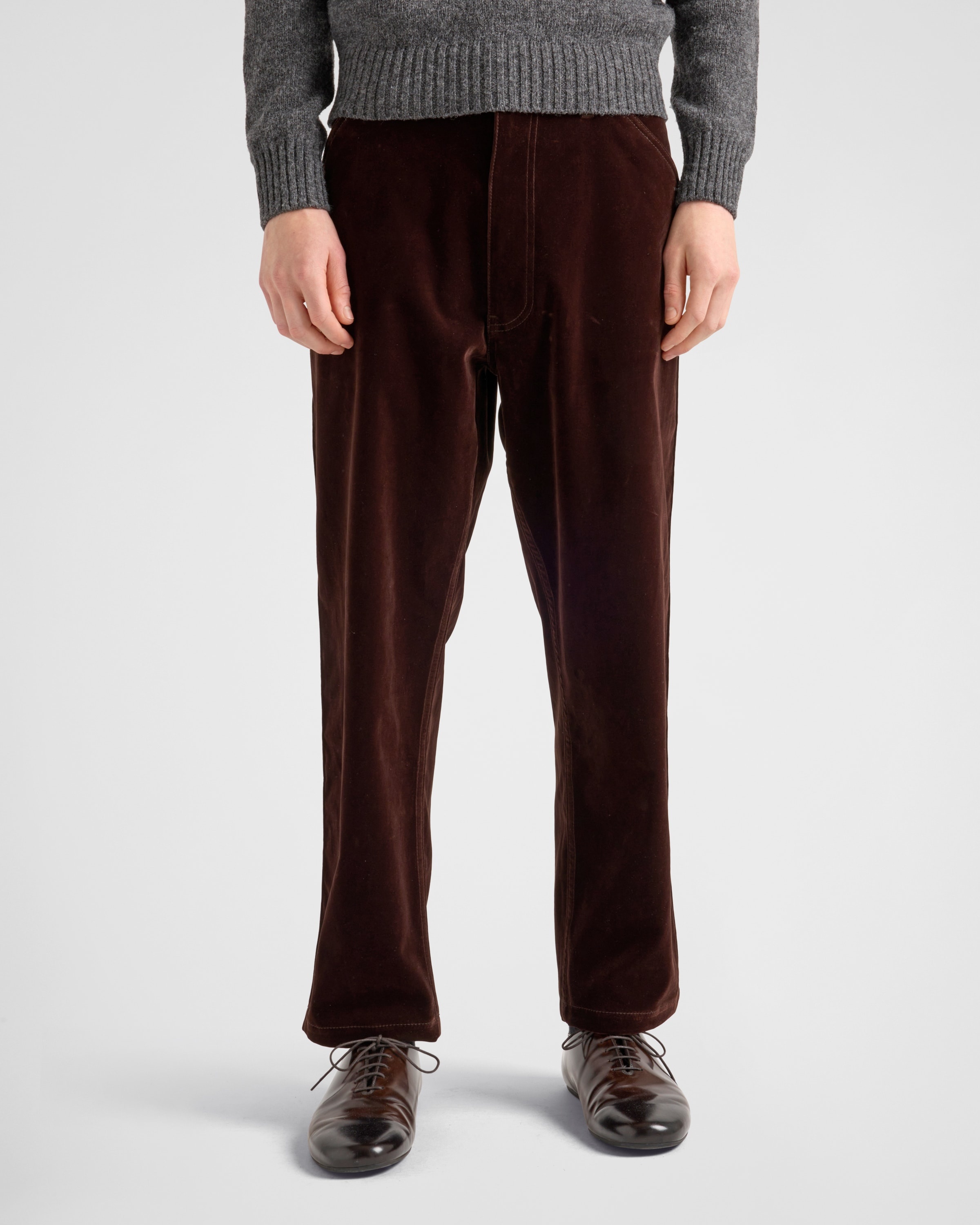 Velvet denim trousers - 4