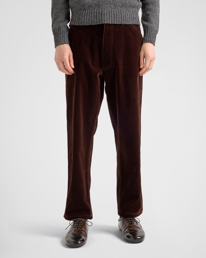 Velvet denim trousers 4